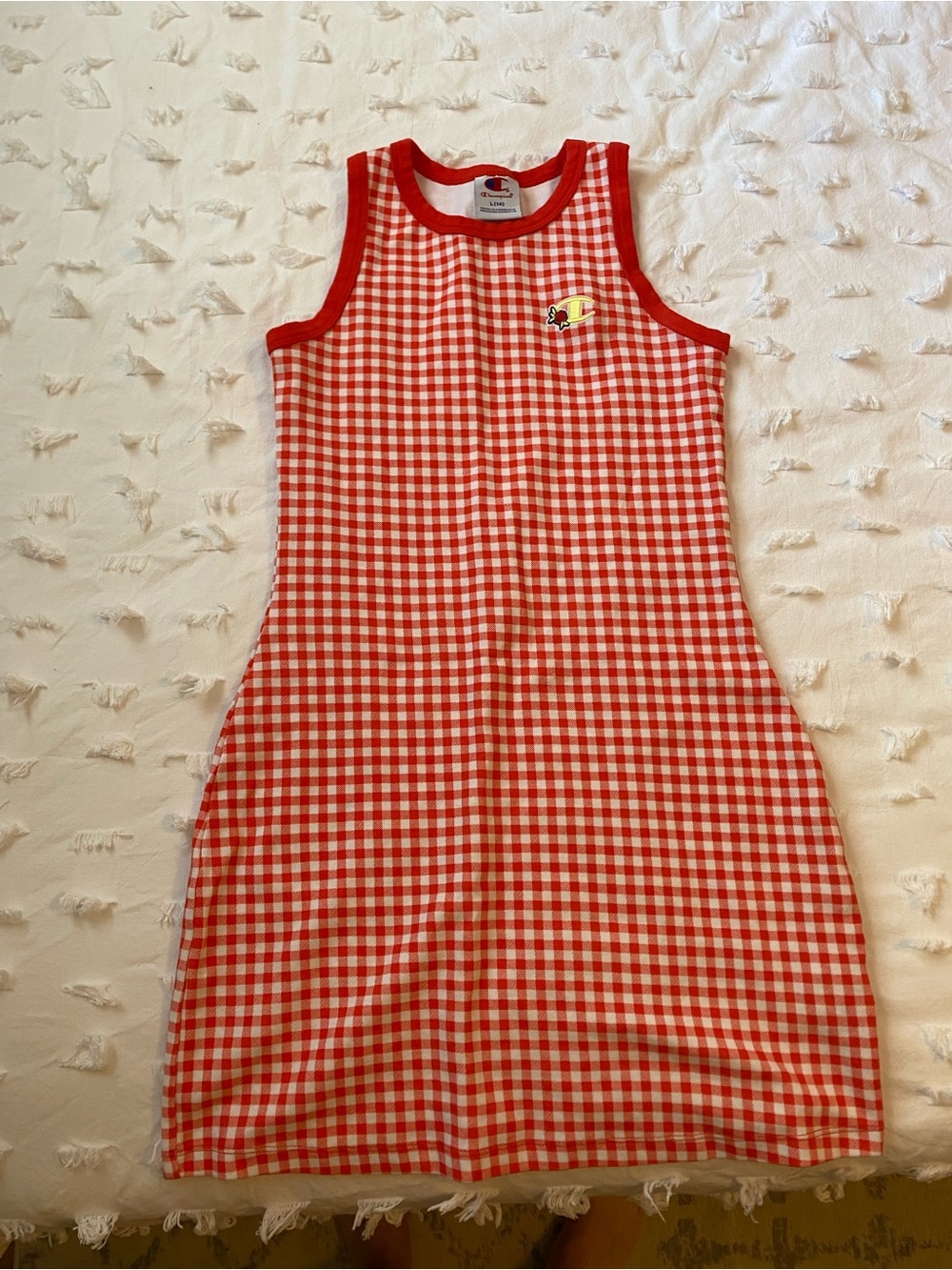Champion Red and White Gingham Girls' Casual Dress